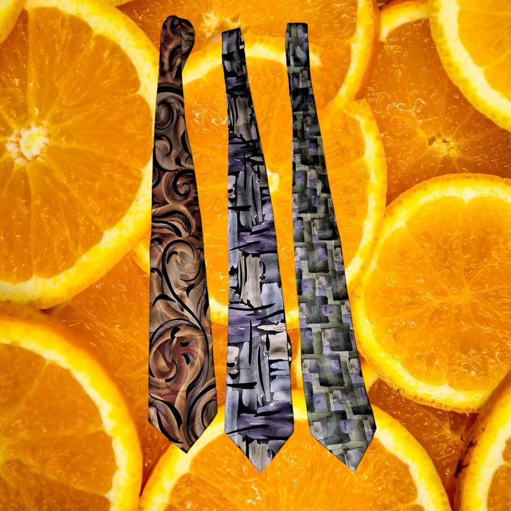 New 3 Jerry‎ Garcia Ties Snail Garden Moon Mountain Overlooking the Desert